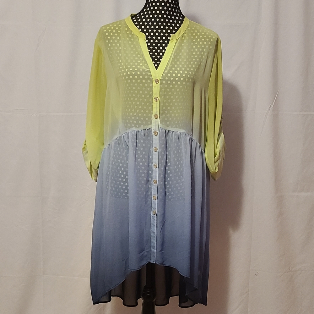 Cato Long Top Button Down Overlay - image 9